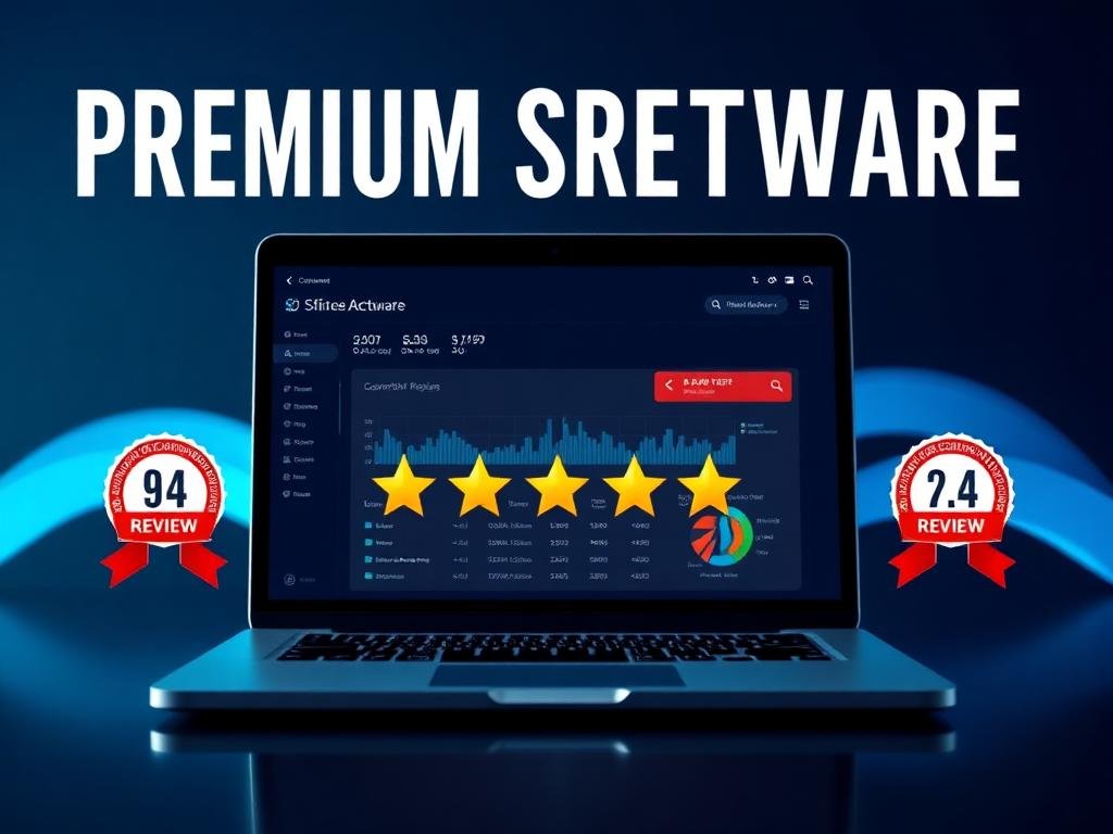 Busy Software review dashboard with ratings and business analytics