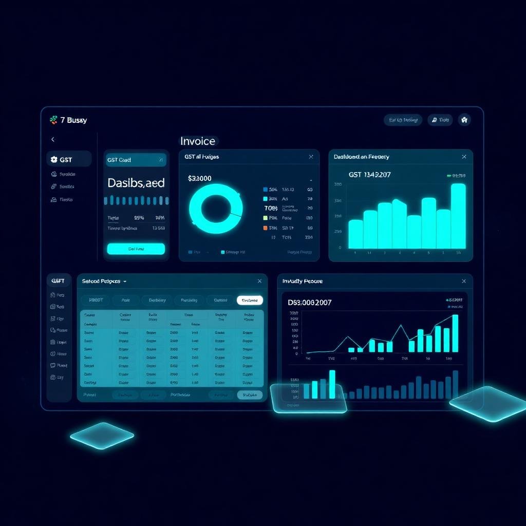 Busy Software dashboard for GST billing and inventory