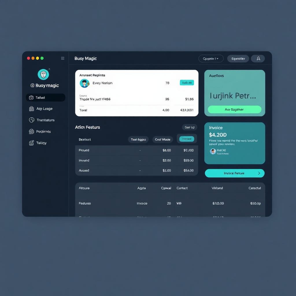 Busy Magic Software modern accounting dashboard